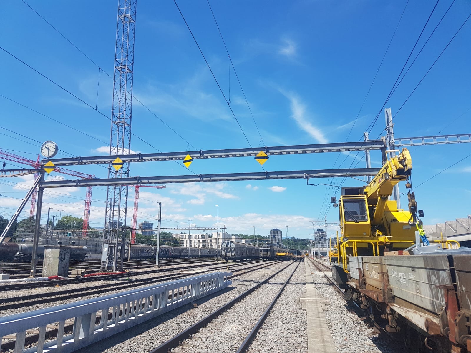 Opération de maintenance en gare